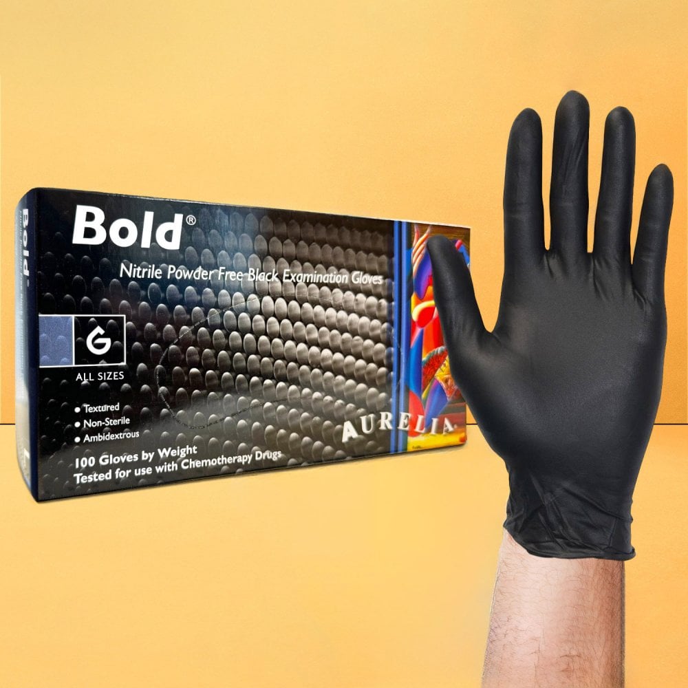 Bold - Black Nitrile Gloves