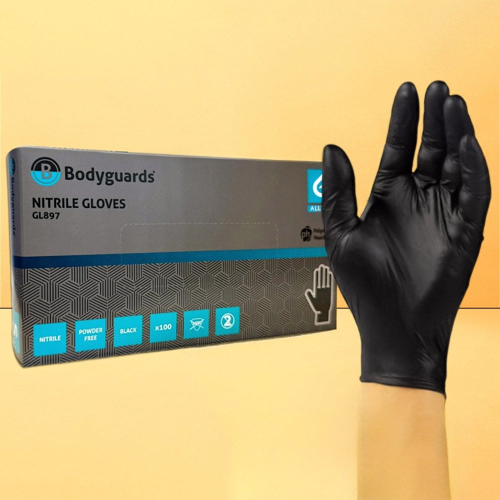 Black Nitrile Gloves