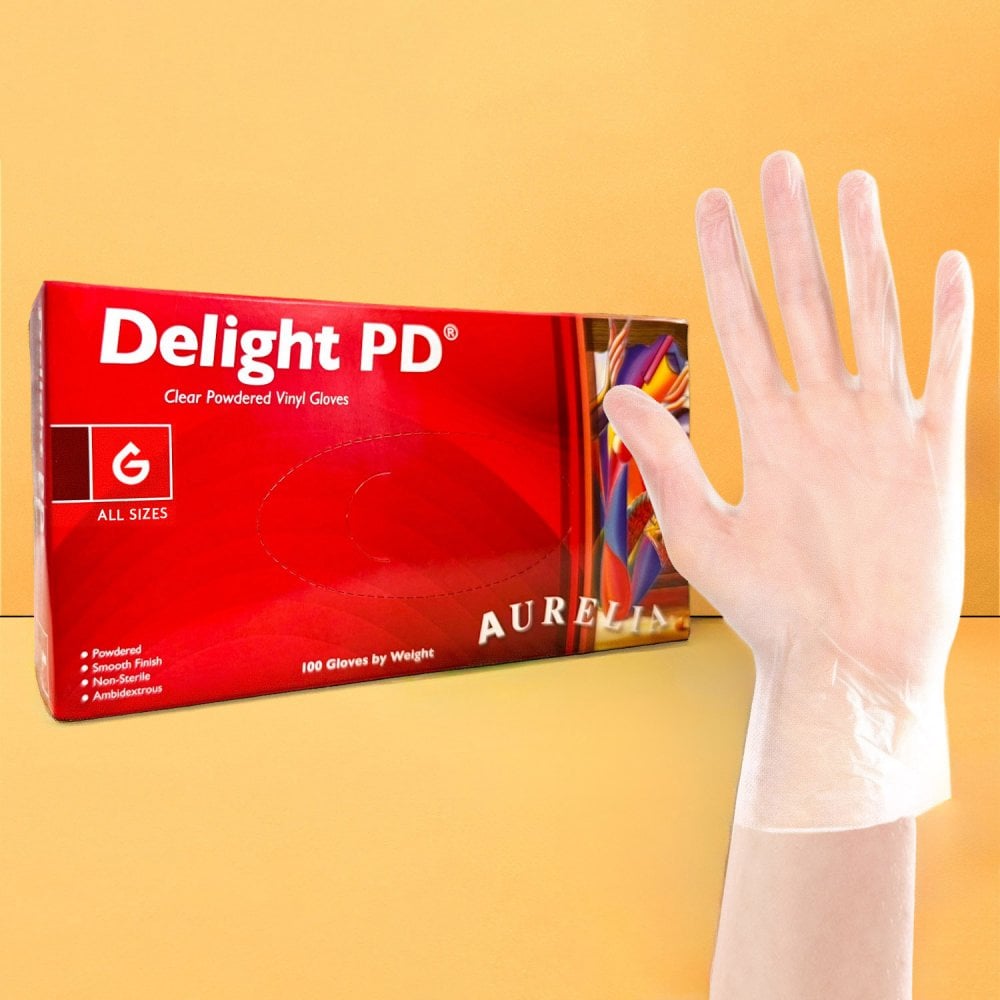 Delight - Vinyl Gloves - Powdered