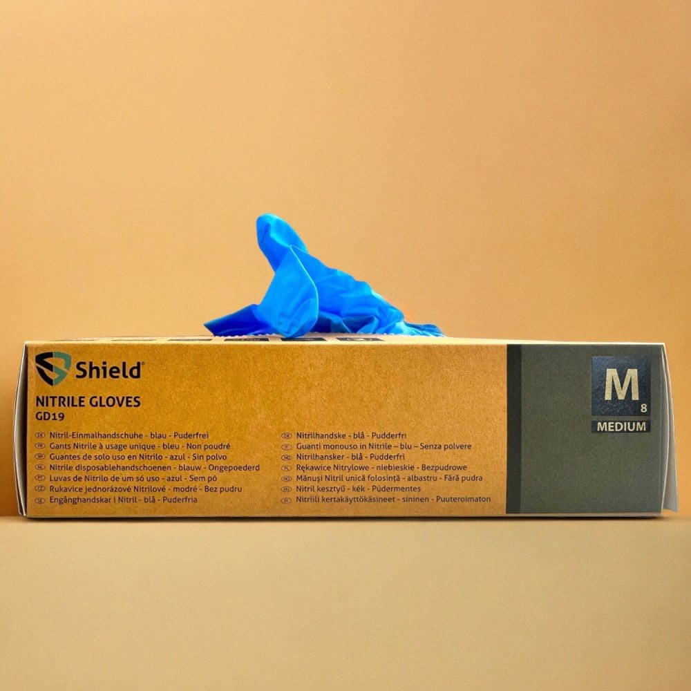 Blue Nitrile Gloves - Powder Free