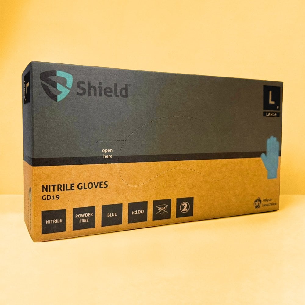 Blue Nitrile Gloves - Powder Free