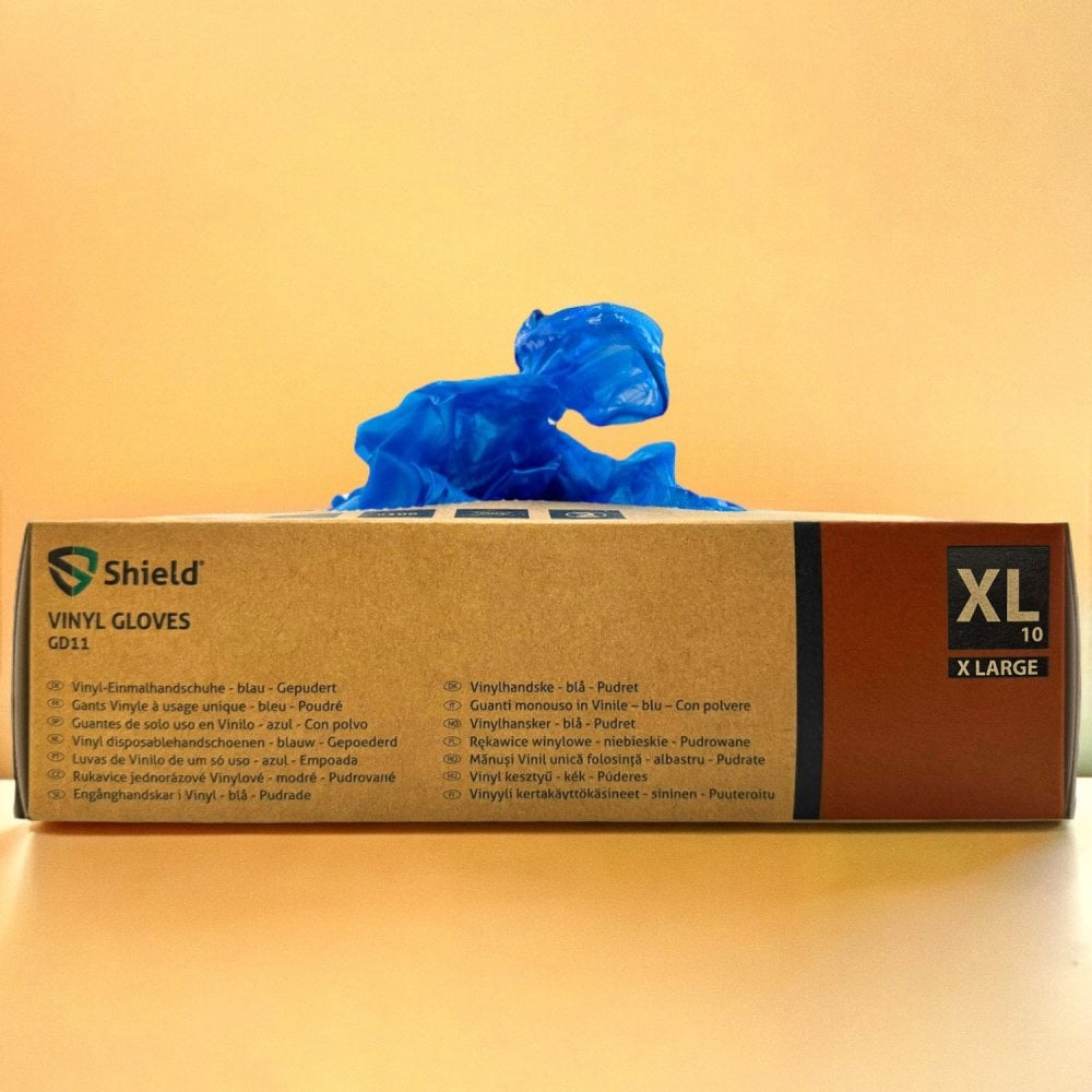 Blue Vinyl Gloves - Powdered