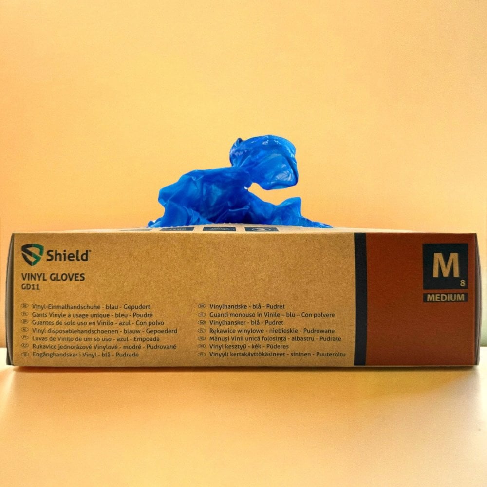 Blue Vinyl Gloves - Powdered