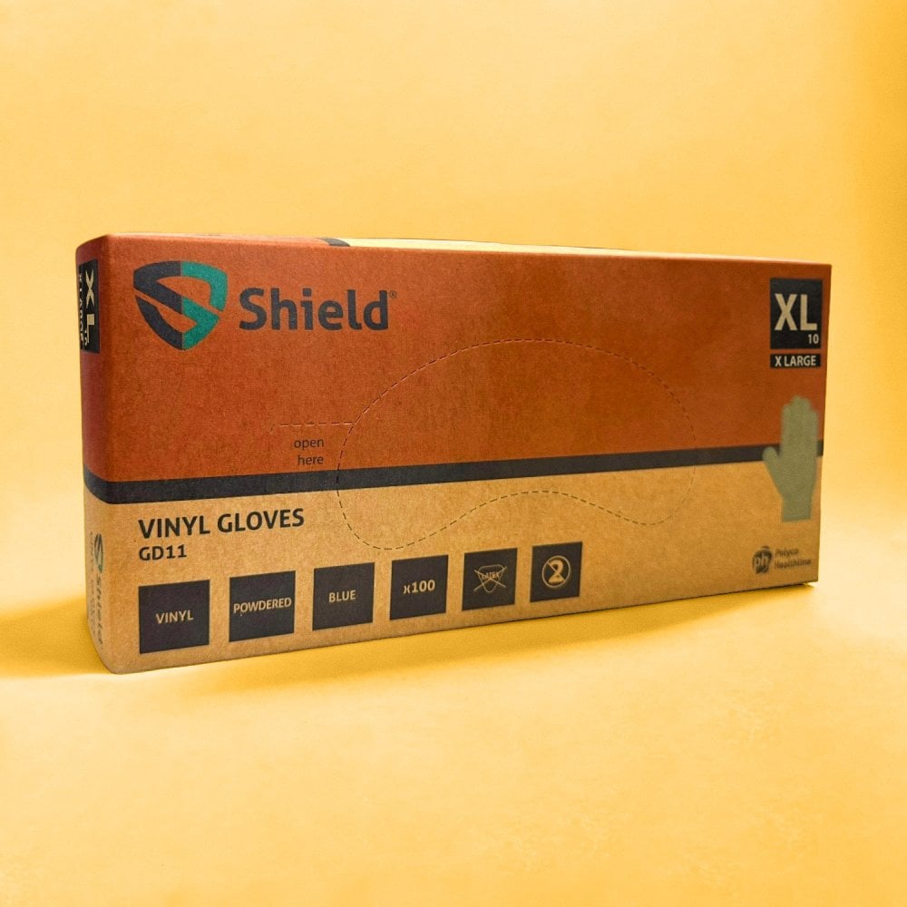 Blue Vinyl Gloves - Powdered