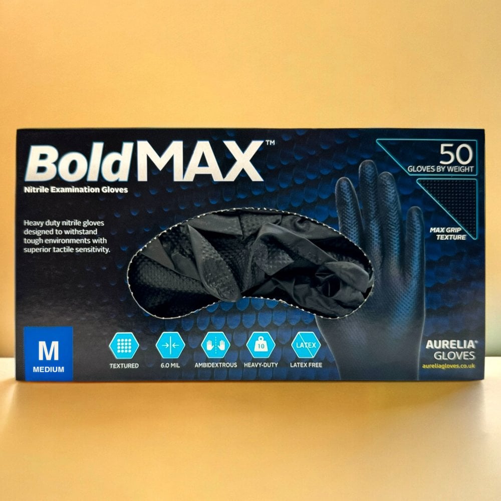 Bold MAX - Black Heavy Duty Nitrile Gloves