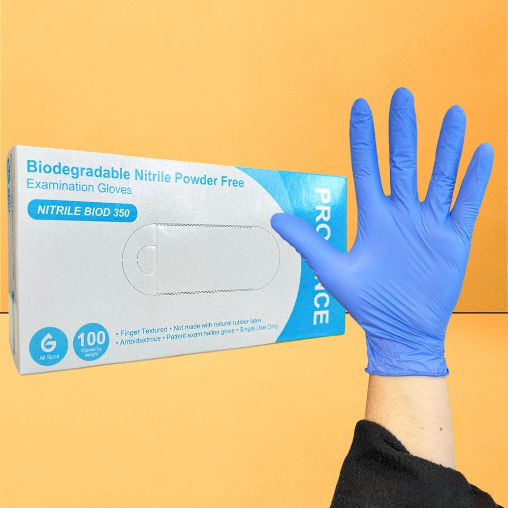 Biodegradable - Nitrile Gloves - Powder Free