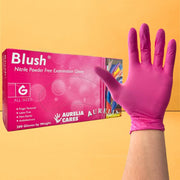 Blush - Pink Nitrile Gloves - Powder Free