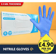 Biodegradable - Nitrile Gloves - Powder Free