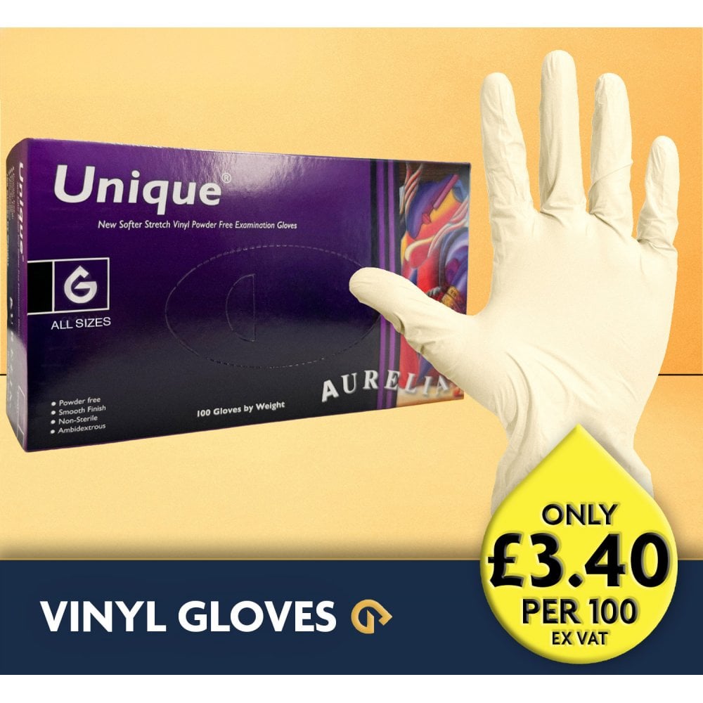 Unique - Synthetic Vinyl Gloves - Powder Free