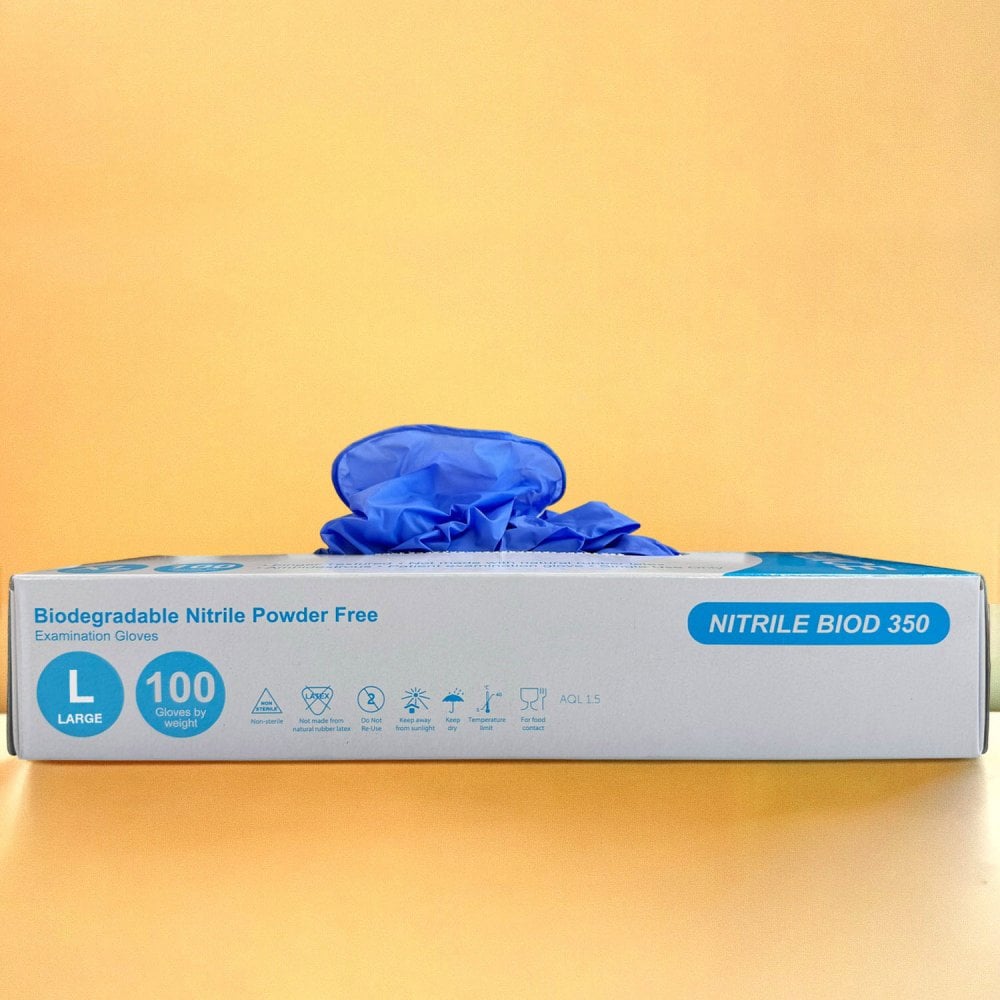 Biodegradable - Nitrile Gloves - Powder Free