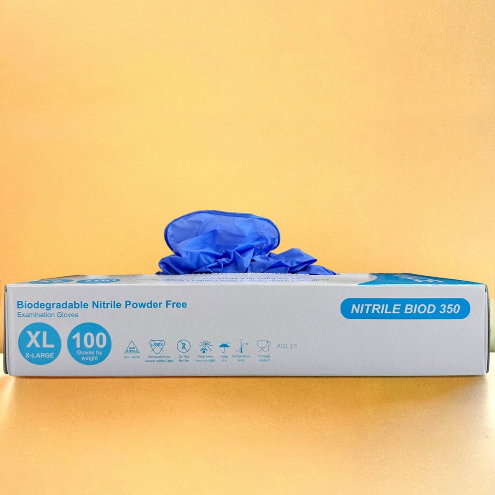 Biodegradable - Nitrile Gloves - Powder Free