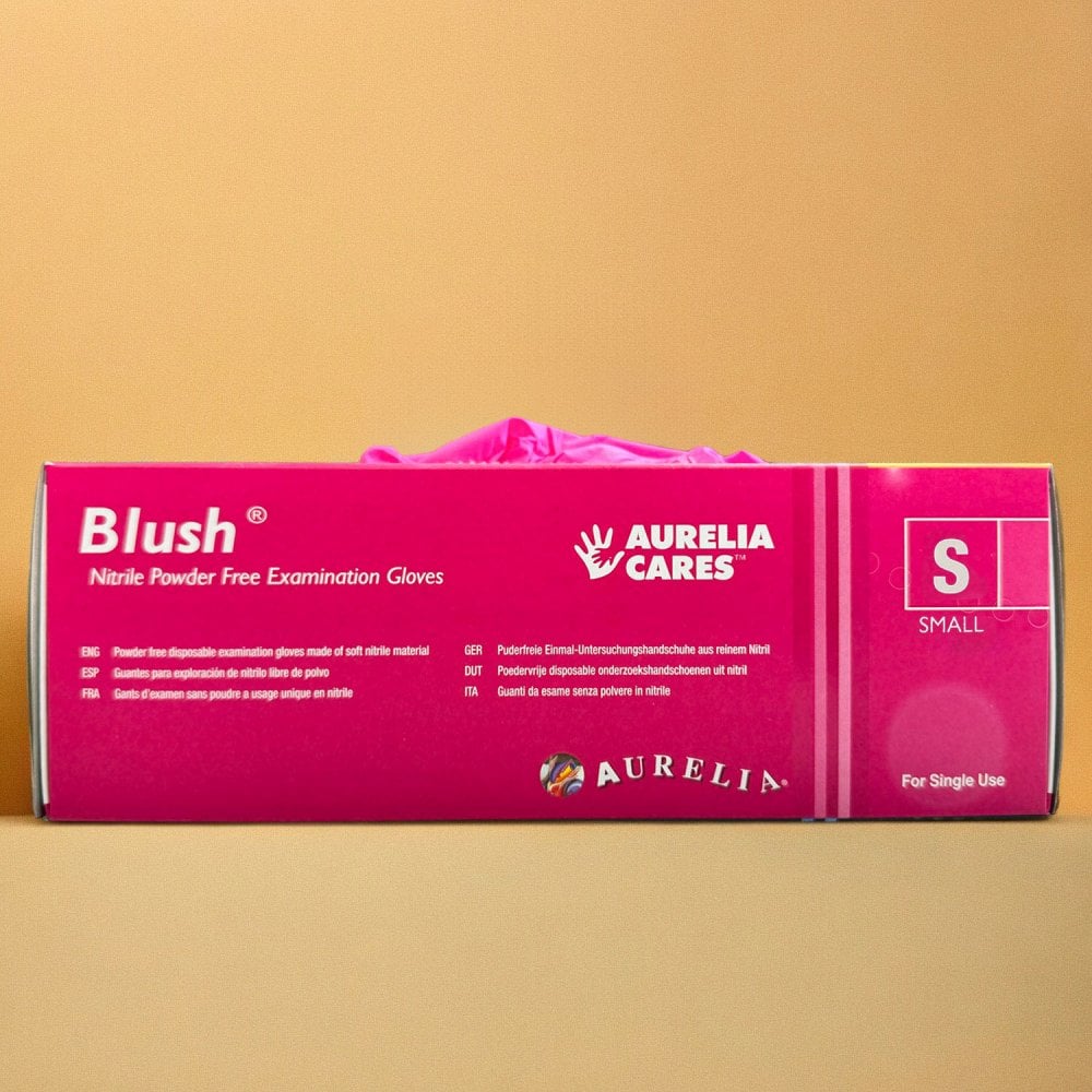 Blush - Pink Nitrile Gloves - Powder Free