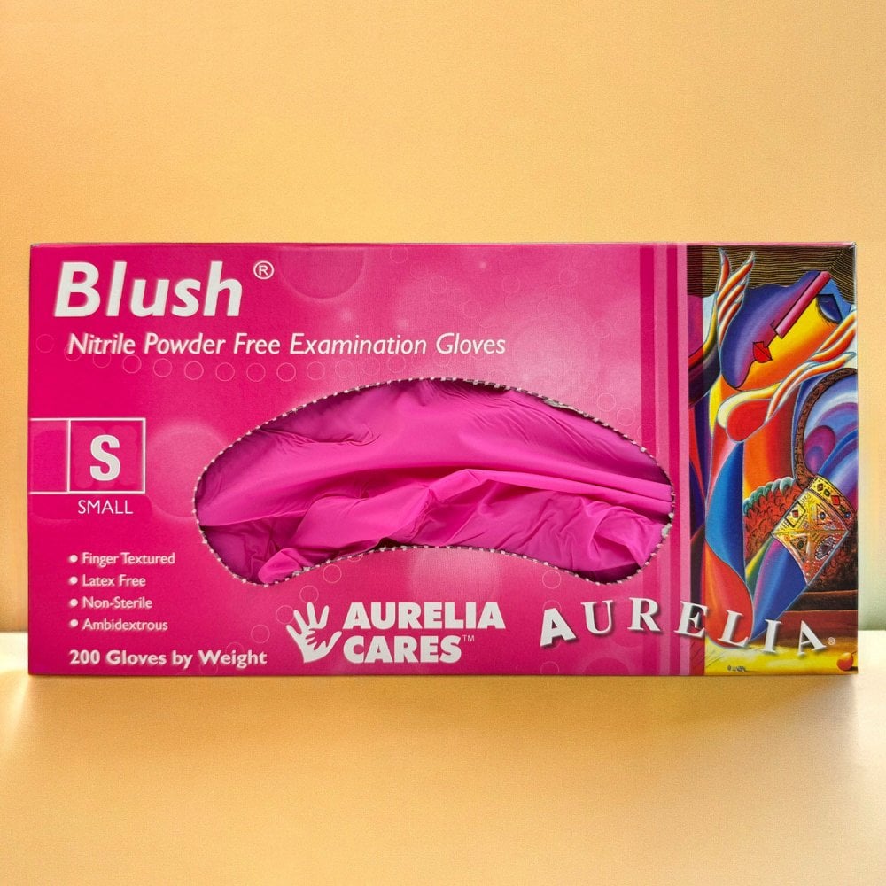Blush - Pink Nitrile Gloves - Powder Free