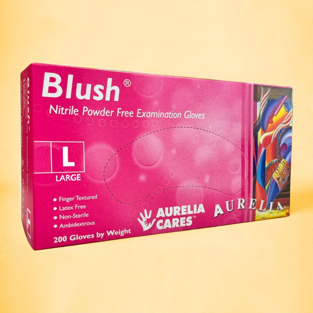 Blush - Pink Nitrile Gloves - Powder Free