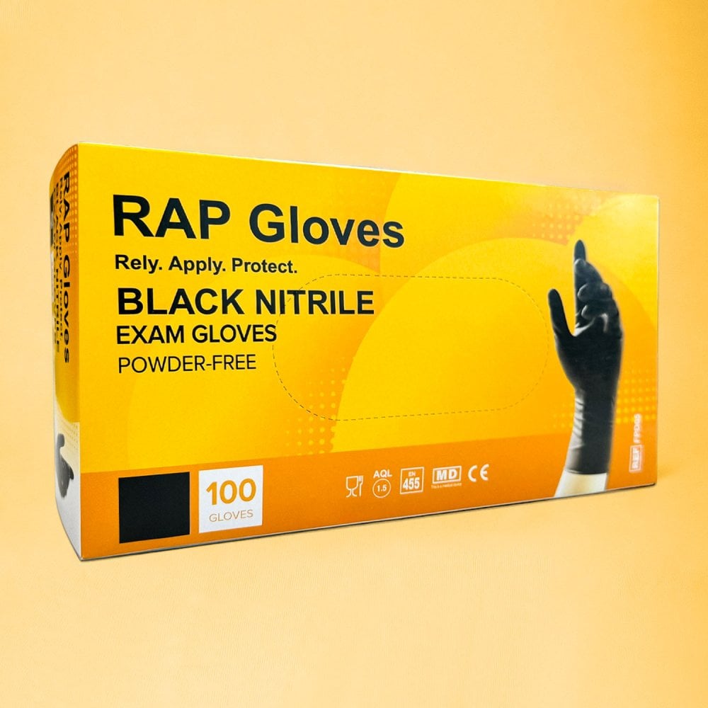 Black Nitrile Gloves - Powder Free