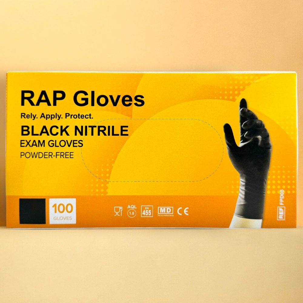 Black Nitrile Gloves - Powder Free