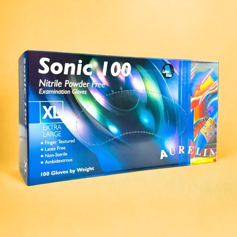 Sonic 100 - Cobalt Blue Nitrile Gloves - Powder Free Bundle