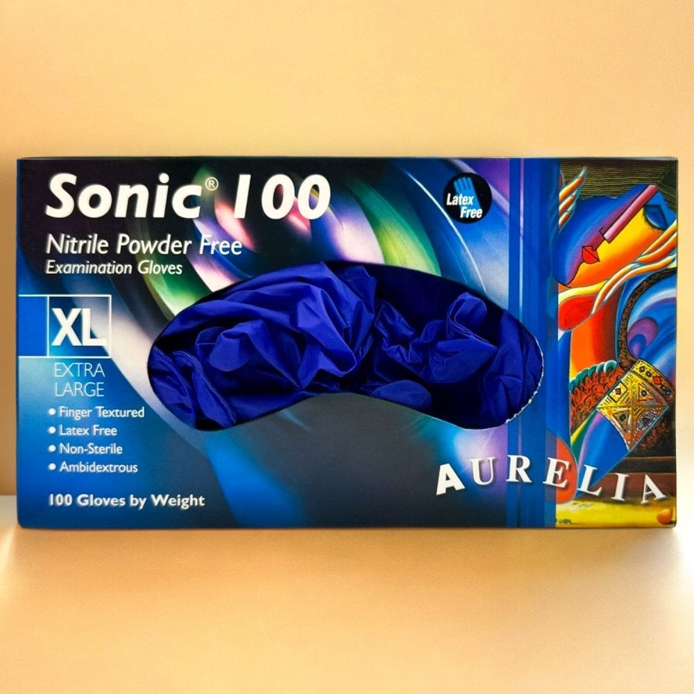 Sonic 100 - Cobalt Blue Nitrile Gloves - Powder Free Bundle