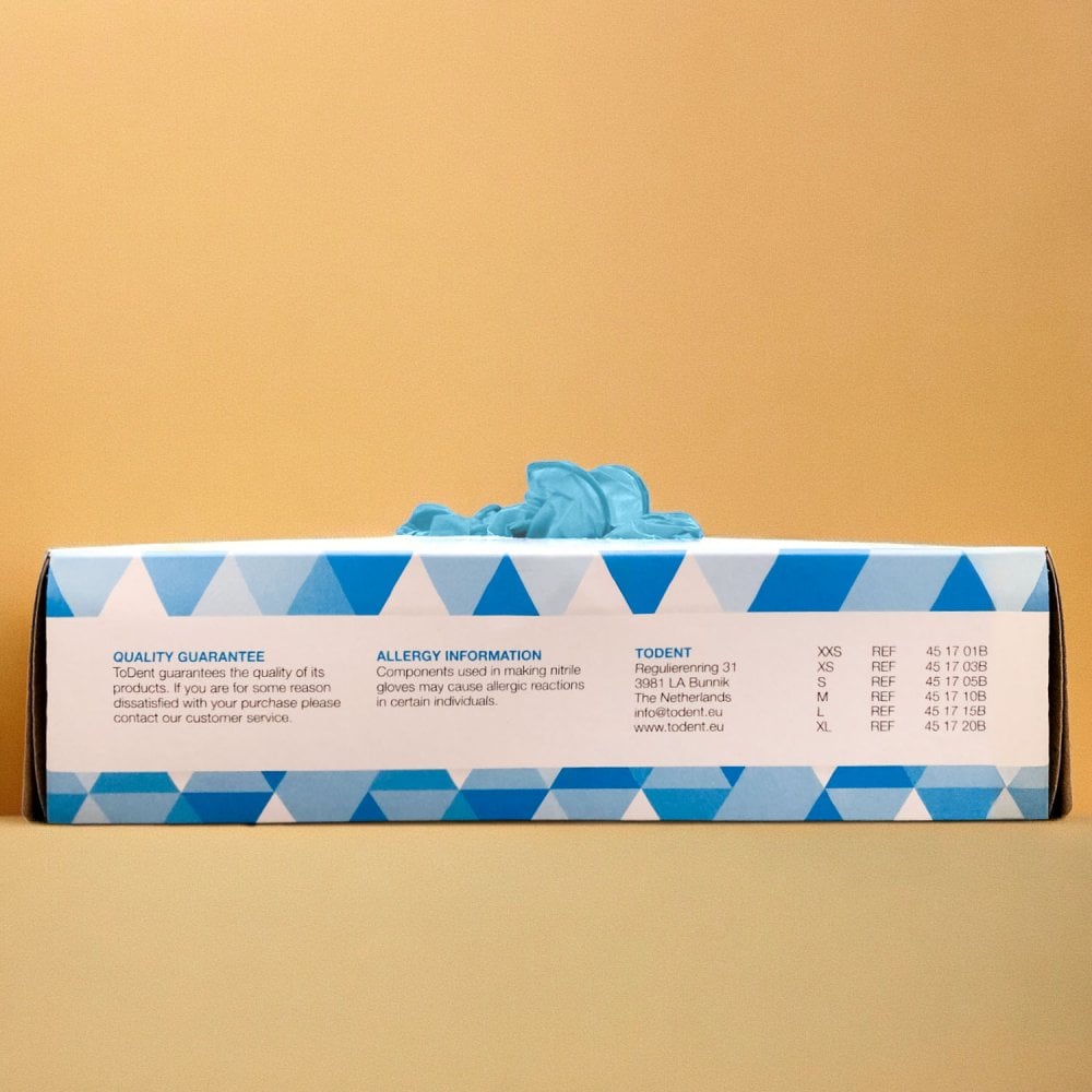 Blue Nitrile Gloves - Powder Free