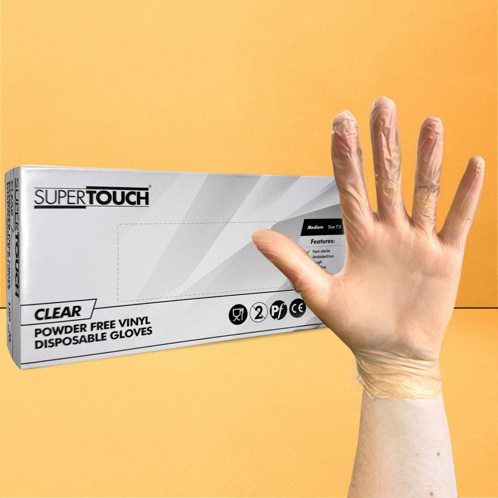 Clear Vinyl Gloves - Powder Free