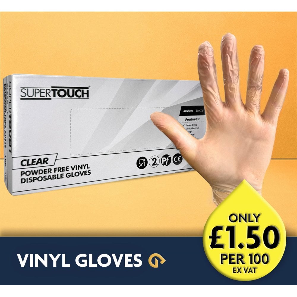 Clear Vinyl Gloves - Powder Free