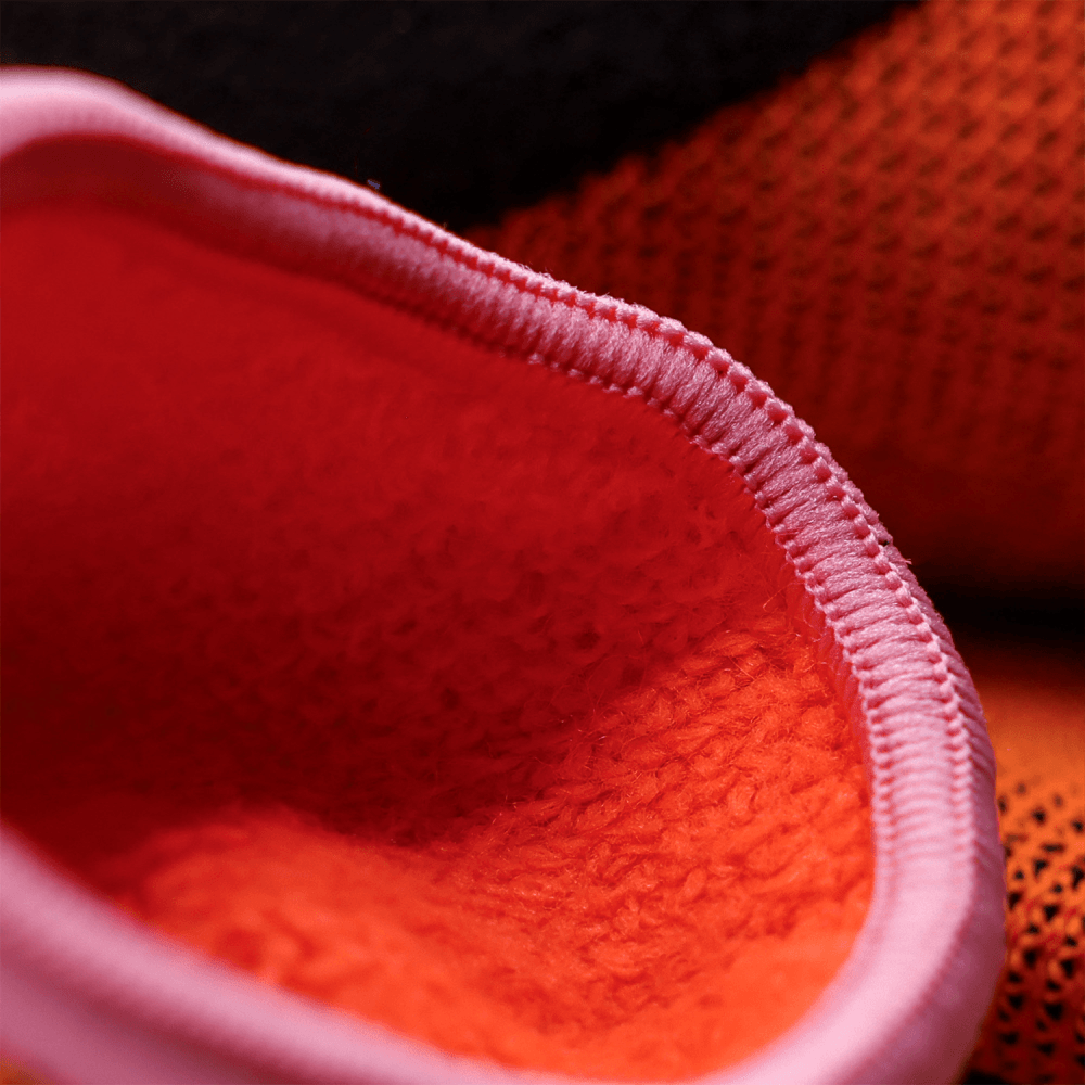 Orange Thermal Glove With Black Sandy Latex Palm Coating