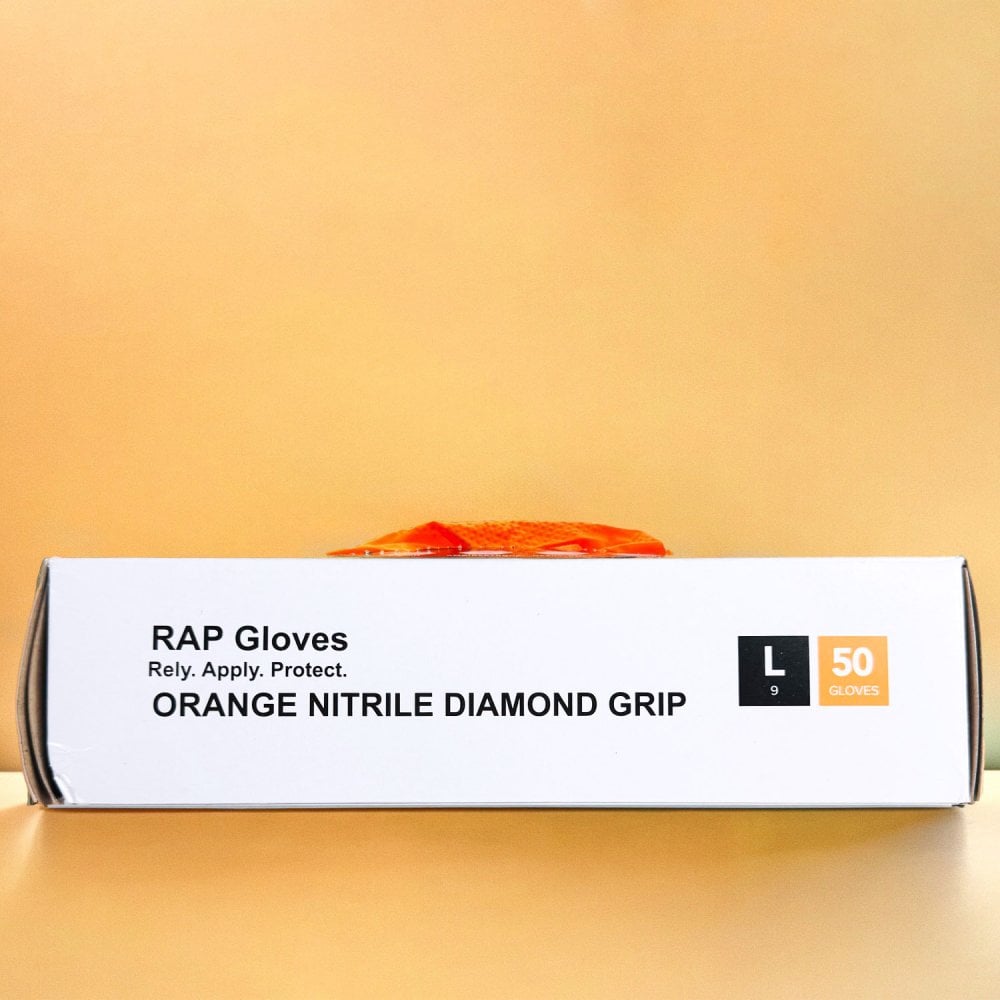 Ignite Orange Nitrile Gloves - Powder Free