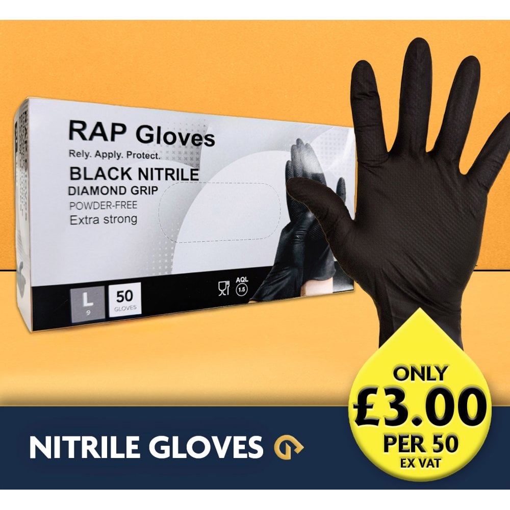 RAP Black Nitrile Gloves
