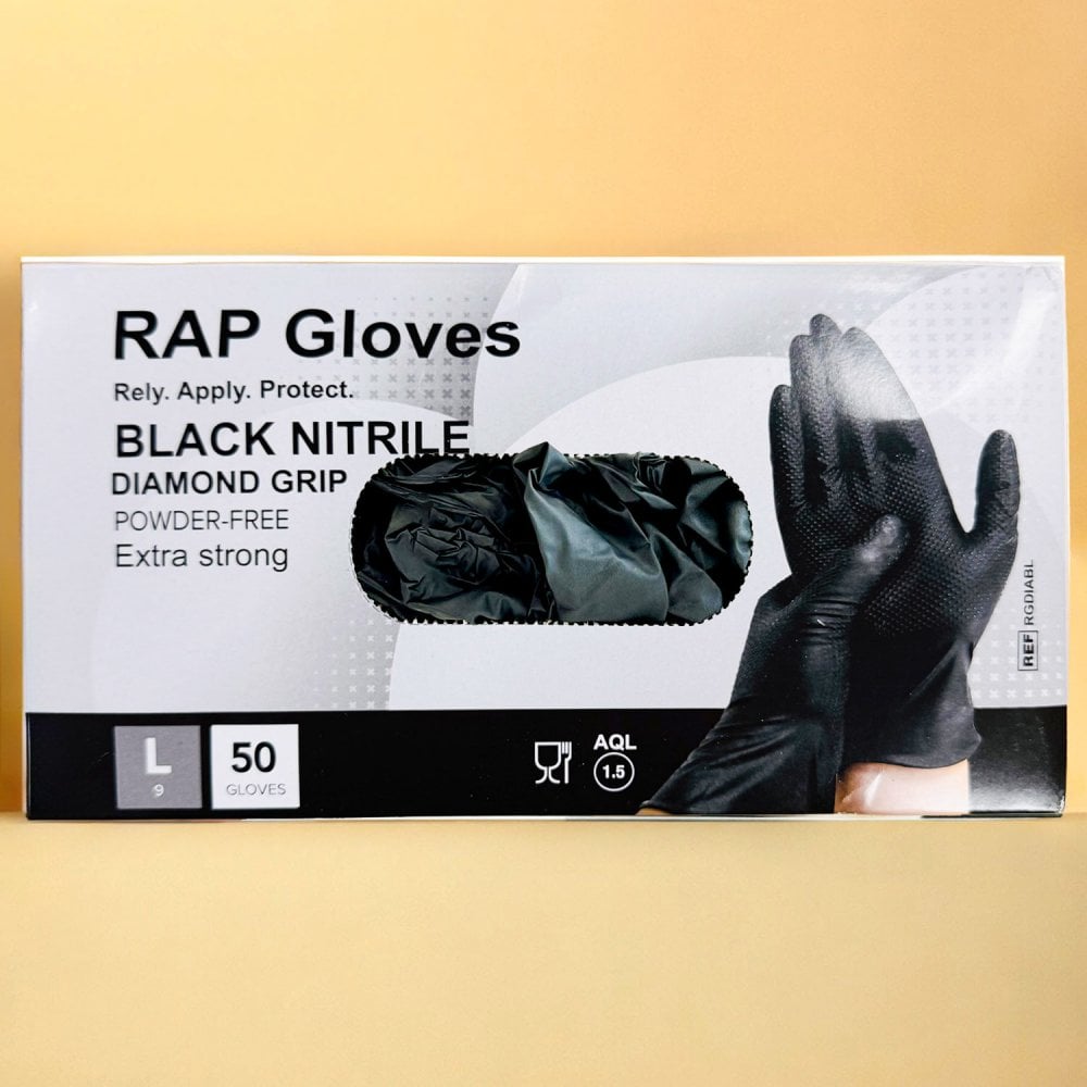 RAP Black Nitrile Gloves