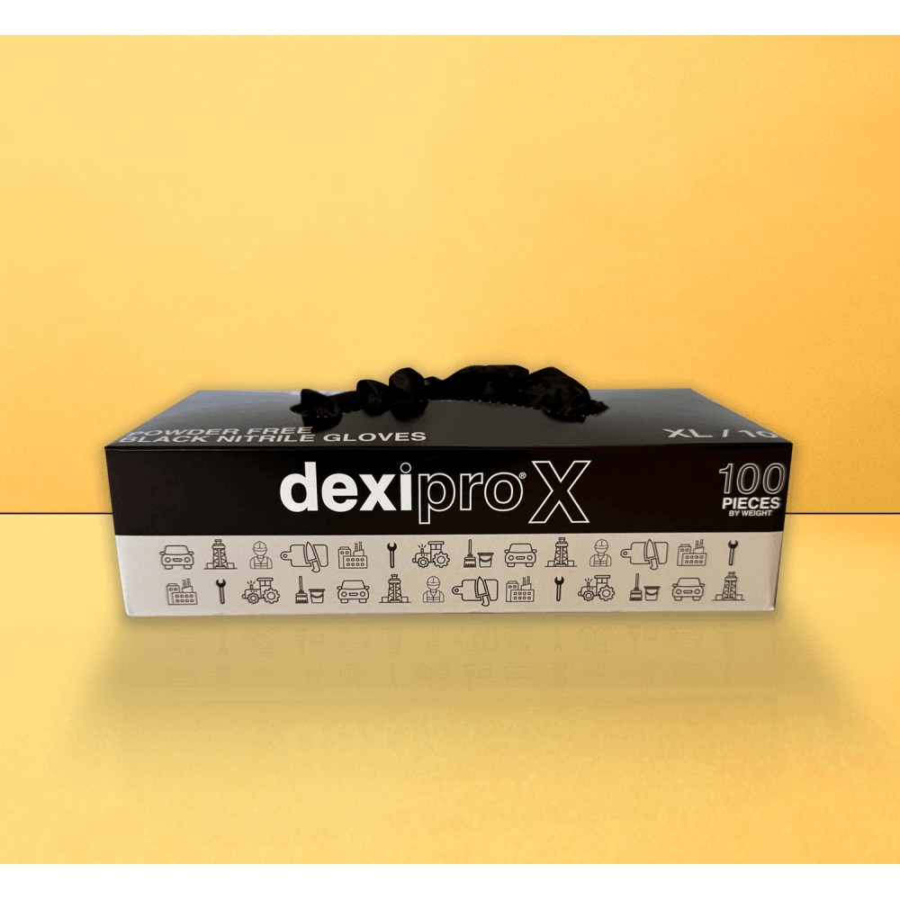 Black Dexi Pro X Nitrile Gloves - Powder Free