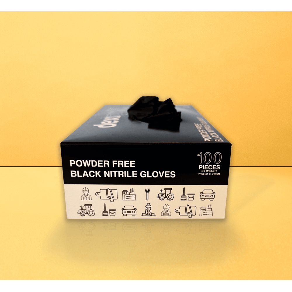 Black Dexi Pro X Nitrile Gloves - Powder Free