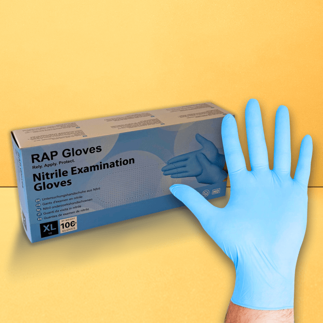 Blue Nitrile Gloves - Powder Free