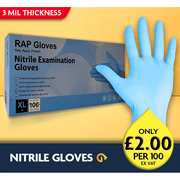 Blue Nitrile Gloves - Powder Free