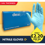 Blue Nitrile Gloves - Powder Free